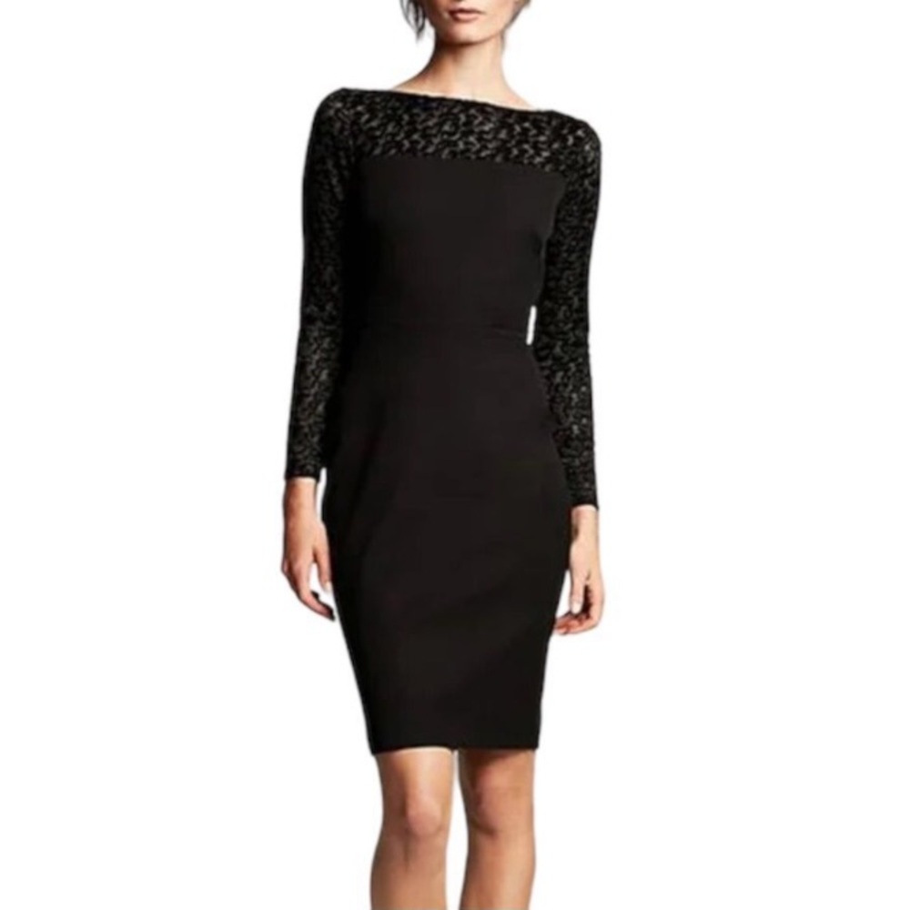Roland Mouret for Banana Republic Sheath Dress, Size 6, Black